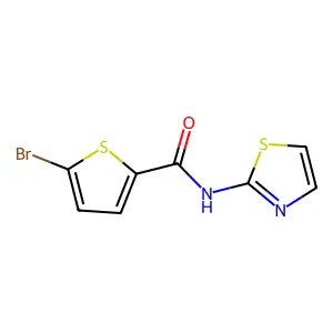 5-bromo-N-(1,3-thiazol-2-yl)thiophene-2-carboxamide structure