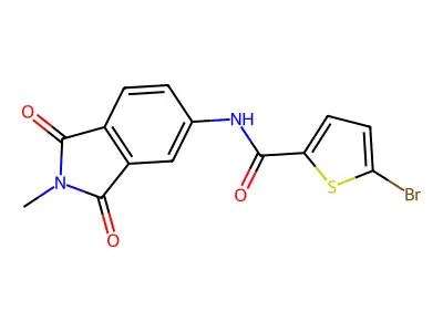 5-bromo-N-(2-methyl-1,3-dioxoisoindolin-5-yl)thiophene-2-carboxamide structure