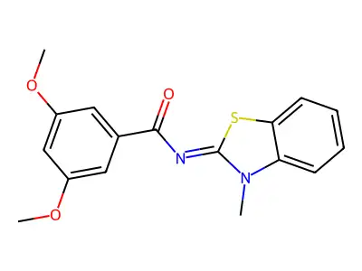 (Z)-3,5-dimethoxy-N-(3-methylbenzo[d]thiazol-2(3H)-ylidene)benzamide structure