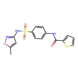 N-(4-{[(5-methylisoxazol-3-yl)amino]sulfonyl}phenyl)thiophene-2-carboxamide structure