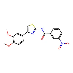 N-[4-(3,4-dimethoxyphenyl)-1,3-thiazol-2-yl]-3-nitrobenzamide structure