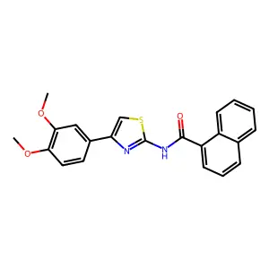 N-[4-(3,4-dimethoxyphenyl)-1,3-thiazol-2-yl]naphthalene-1-carboxamide structure