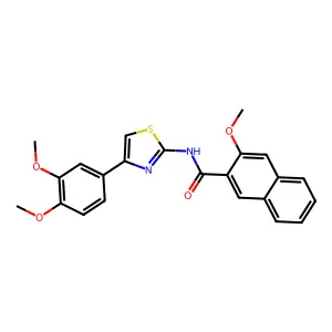 N-[4-(3,4-dimethoxyphenyl)-1,3-thiazol-2-yl]-3-methoxynaphthalene-2-carboxamide structure