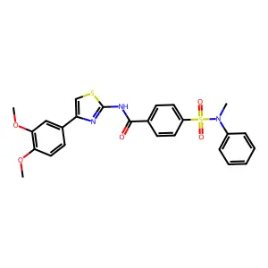 N-[4-(3,4-dimethoxyphenyl)-1,3-thiazol-2-yl]-4-[methyl(phenyl)sulfamoyl]benzamide structure