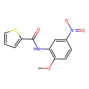 N-(2-methoxy-5-nitrophenyl)thiophene-2-carboxamide structure