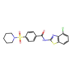 N-(4-chlorobenzo[d]thiazol-2-yl)-4-(piperidin-1-ylsulfonyl)benzamide structure