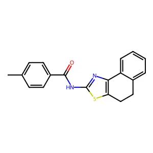 N-(4,5-dihydronaphtho[1,2-d]thiazol-2-yl)-4-methylbenzamide structure