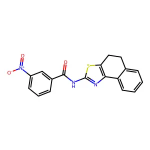 N-{4H,5H-naphtho[1,2-d][1,3]thiazol-2-yl}-3-nitrobenzamide structure