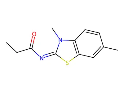 (E)-N-(3,6-dimethylbenzo[d]thiazol-2(3H)-ylidene)propionamide structure