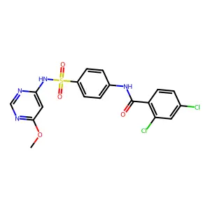 2,4-dichloro-N-{4-[(6-methoxypyrimidin-4-yl)sulfamoyl]phenyl}benzamide structure