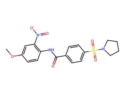 N-(4-methoxy-2-nitrophenyl)-4-pyrrolidin-1-ylsulfonylbenzamide structure