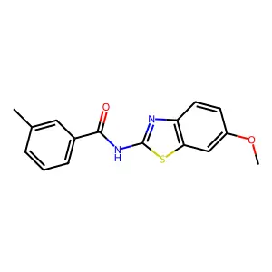 N-(6-methoxy-1,3-benzothiazol-2-yl)-3-methylbenzamide structure