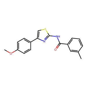 N-[4-(4-methoxyphenyl)-1,3-thiazol-2-yl]-3-methylbenzamide structure
