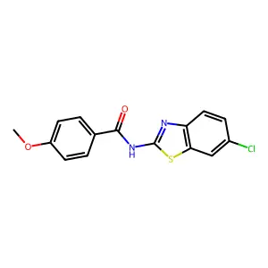 N-(6-chloro-1,3-benzothiazol-2-yl)-4-methoxybenzamide structure