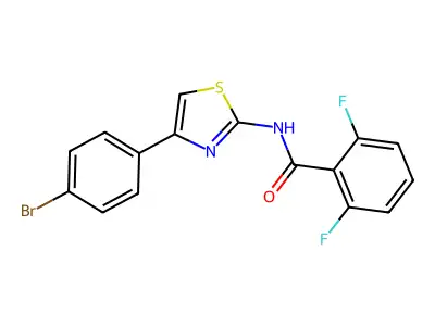 N-[4-(4-bromophenyl)-1,3-thiazol-2-yl]-2,6-difluorobenzamide structure