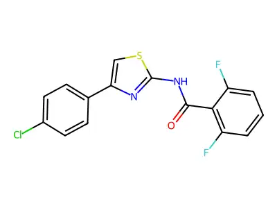 N-[4-(4-chlorophenyl)-1,3-thiazol-2-yl]-2,6-difluorobenzamide structure