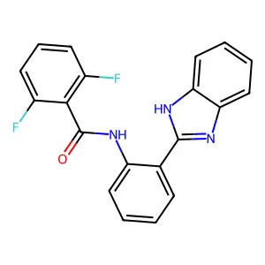 N-(2-(1H-benzo[d]imidazol-2-yl)phenyl)-2,6-difluorobenzamide structure