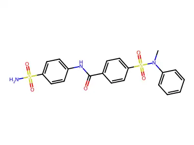 4-[methyl(phenyl)sulfamoyl]-N-(4-sulfamoylphenyl)benzamide structure