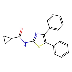 N-(4,5-diphenyl-1,3-thiazol-2-yl)cyclopropanecarboxamide structure