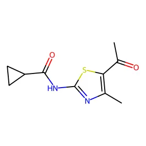 Cyclopropanecarboxamide, N-(5-acetyl-4-methyl-2-thiazolyl)- structure