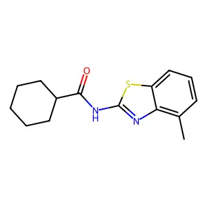 N-(4-methyl-1,3-benzothiazol-2-yl)cyclohexanecarboxamide structure