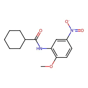 N-(2-methoxy-5-nitrophenyl)cyclohexanecarboxamide structure