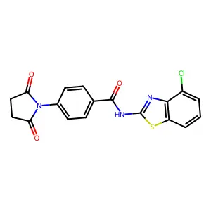 N-(4-chloro-1,3-benzothiazol-2-yl)-4-(2,5-dioxopyrrolidin-1-yl)benzamide structure