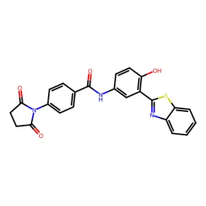 N-[3-(1,3-BENZOTHIAZOL-2-YL)-4-HYDROXYPHENYL]-4-(2,5-DIOXOPYRROLIDIN-1-YL)BENZAMIDE structure