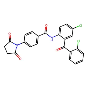 N-[4-chloro-2-(2-chlorobenzoyl)phenyl]-4-(2,5-dioxopyrrolidin-1-yl)benzamide structure