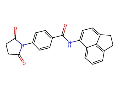 N-(1,2-dihydroacenaphthylen-5-yl)-4-(2,5-dioxopyrrolidin-1-yl)benzamide structure