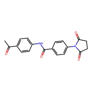 N-(4-acetylphenyl)-4-(2,5-dioxopyrrolidin-1-yl)benzamide structure