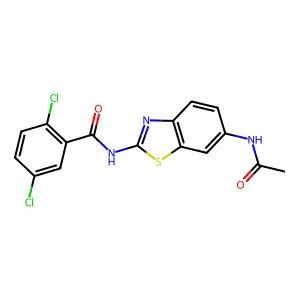 2,5-dichloro-N-(6-acetamido-1,3-benzothiazol-2-yl)benzamide structure