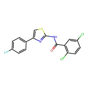 2,5-dichloro-N-[4-(4-fluorophenyl)-1,3-thiazol-2-yl]benzamide structure