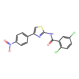 2,5-dichloro-N-[4-(4-nitrophenyl)-1,3-thiazol-2-yl]benzamide structure