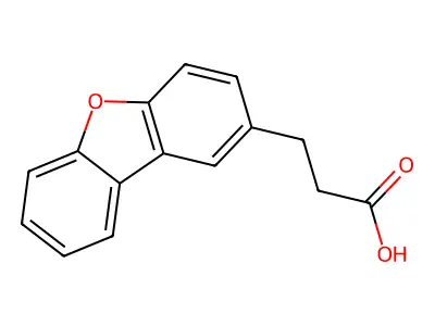 3-Dibenzofuran-2-ylpropanoic acid structure