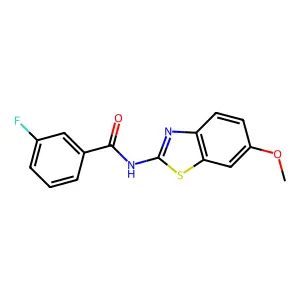 3-fluoro-N-(6-methoxy-1,3-benzothiazol-2-yl)benzamide structure