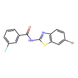 N-(6-bromo-1,3-benzothiazol-2-yl)-3-fluorobenzamide structure