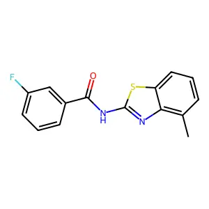 3-fluoro-N-(4-methyl-1,3-benzothiazol-2-yl)benzamide structure