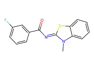 (E)-3-fluoro-N-(3-methylbenzo[d]thiazol-2(3H)-ylidene)benzamide structure