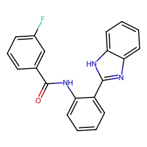 N-(2-(1H-benzo[d]imidazol-2-yl)phenyl)-3-fluorobenzamide structure