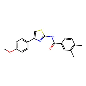 N-[4-(4-methoxyphenyl)-1,3-thiazol-2-yl]-3,4-dimethylbenzamide structure