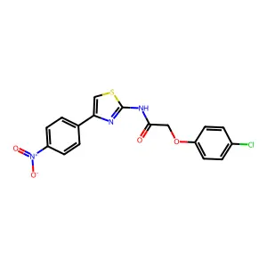 2-(4-chlorophenoxy)-N-(4-(4-nitrophenyl)thiazol-2-yl)acetamide structure