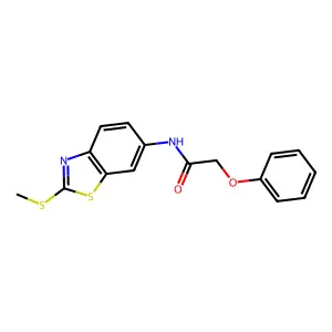 N-[2-(methylsulfanyl)-1,3-benzothiazol-6-yl]-2-phenoxyacetamide structure