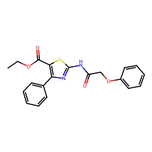 Ethyl 2-(2-phenoxyacetamido)-4-phenylthiazole-5-carboxylate structure