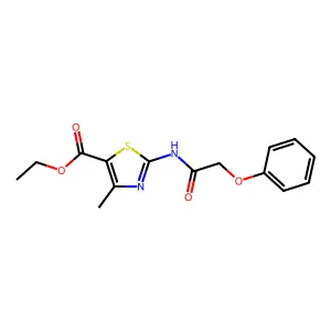 Ethyl 4-methyl-2-(2-phenoxyacetamido)-1,3-thiazole-5-carboxylate structure