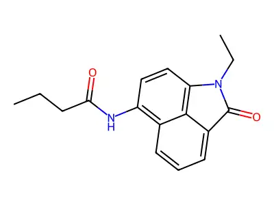 N-(1-ethyl-2-oxo-1,2-dihydrobenzo[cd]indol-6-yl)butyramide structure