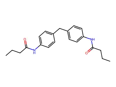 N-[4-[[4-(butanoylamino)phenyl]methyl]phenyl]butanamide structure