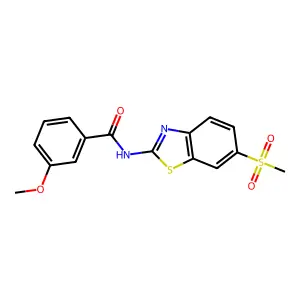 3-methoxy-N-(6-methylsulfonyl-1,3-benzothiazol-2-yl)benzamide structure