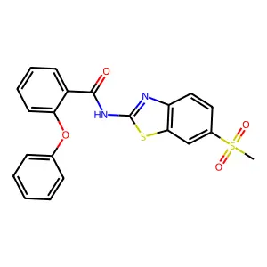 N-(6-(methylsulfonyl)benzo[d]thiazol-2-yl)-2-phenoxybenzamide structure