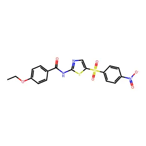 4-ethoxy-N-(5-((4-nitrophenyl)sulfonyl)thiazol-2-yl)benzamide structure